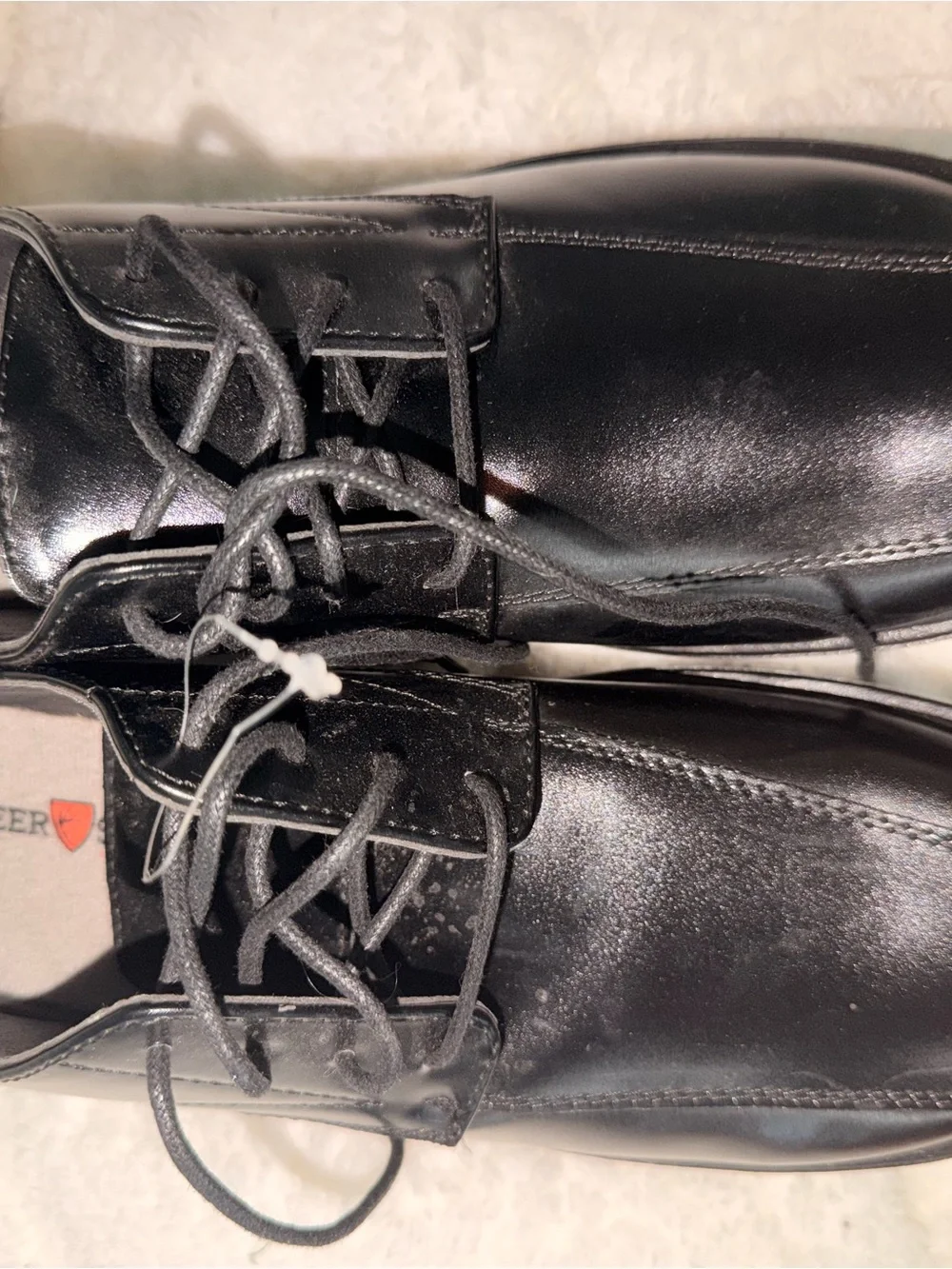 Deer Stags Black Boys' Lace-Up Dress Shoes
